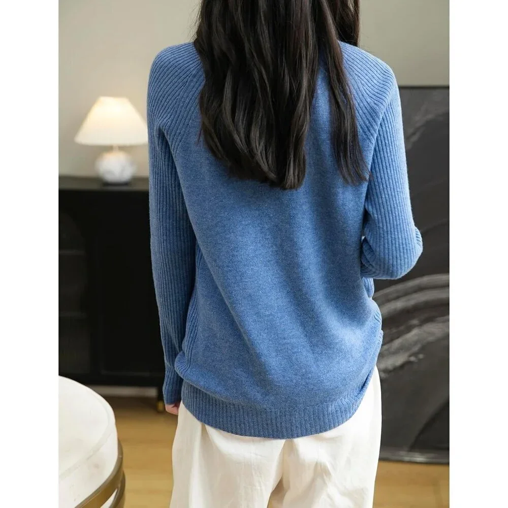 Women's Merino Wool Turtleneck Sweater Small Australia Soft Warm Casual